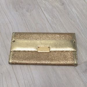 Gold Jimmy Choo clutch